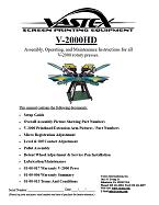 V2000 Assembly and Operation